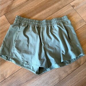 Calia Light Olive Women's Athletic Shorts with Elastic Waist